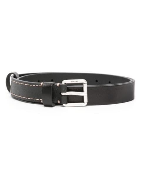 LEMAIRE contrast-stitching reversible leather belt