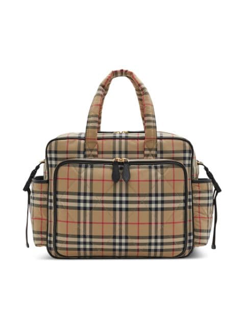 Burberry Kids Vintage Check-pattern quilted changing bag