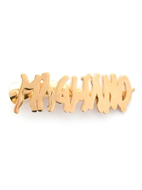 Magliano logo-lettering gold-plated hair clip