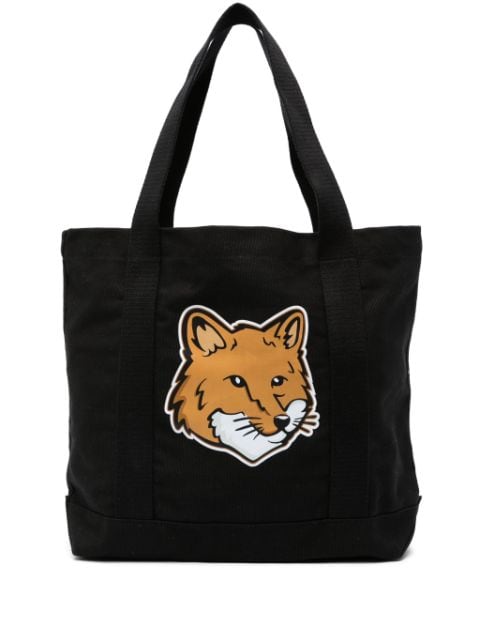 Maison Kitsuné fox head-print cotton tote 