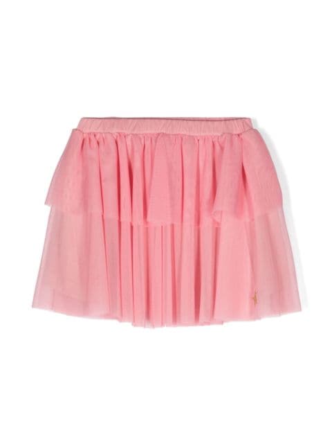 There Was One Kids ruffled tulle tiered skirt