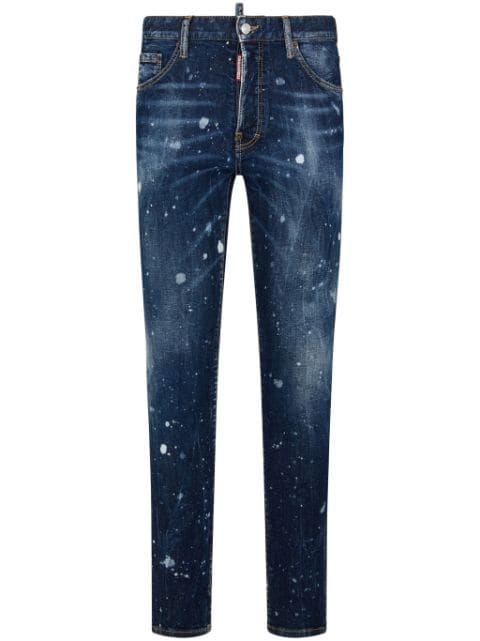 DSQUARED2 Calça jeans skinny com respingos de tinta