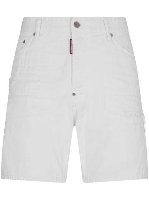 DSQUARED2 White Bull denim shorts