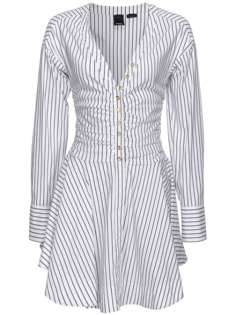 PINKO striped V-neck dress