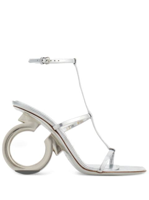 Ferragamo Elina 105mm metallic-finish sandals 