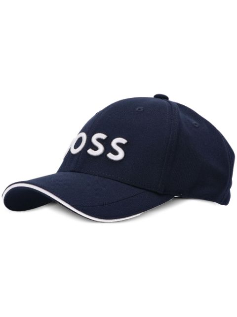 BOSS logo-embroidered contrasting-trim cap