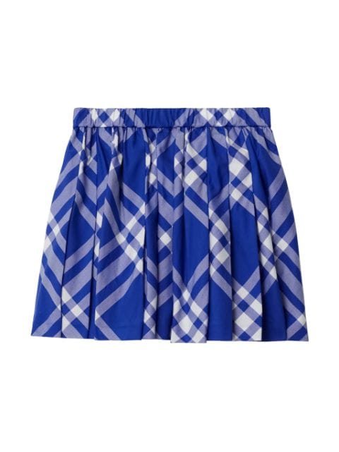 Burberry Kids checked pleated miniskirt