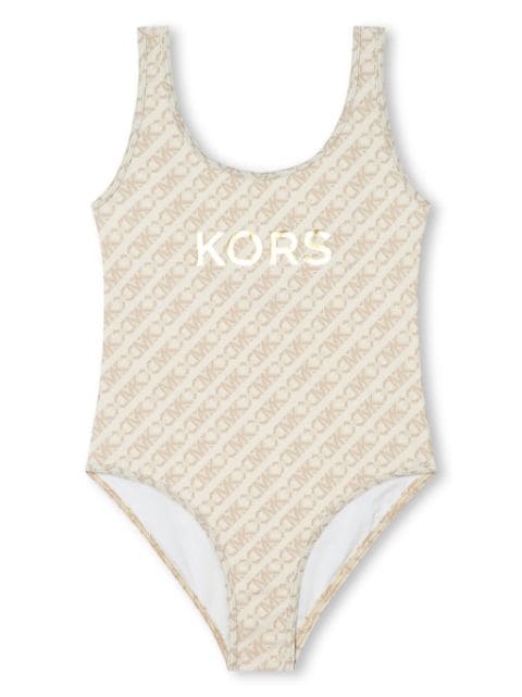 Michael Kors Kids logo-print U-neck swimsuit