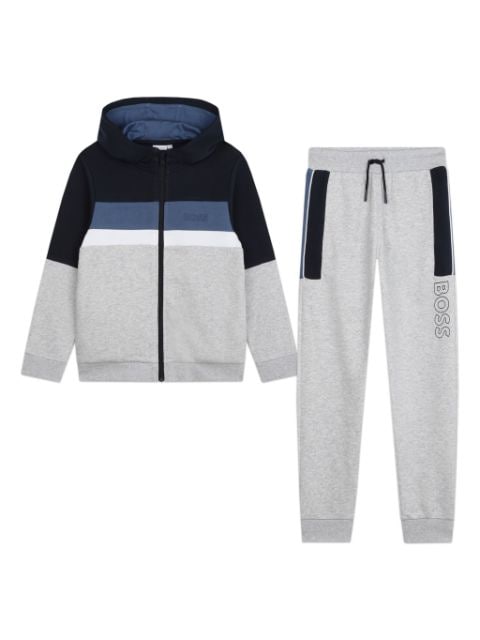 BOSS Kidswear logo-print hooded tracksuit set