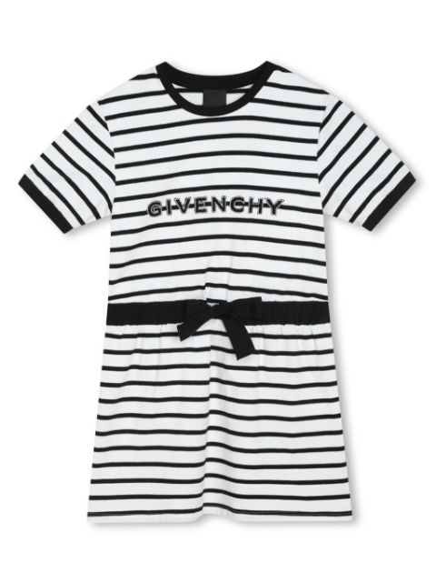 Givenchy Kids logo-embroidered striped dress