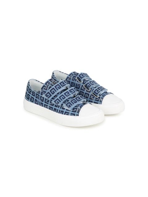 Givenchy Kids 4G-print denim sneakers