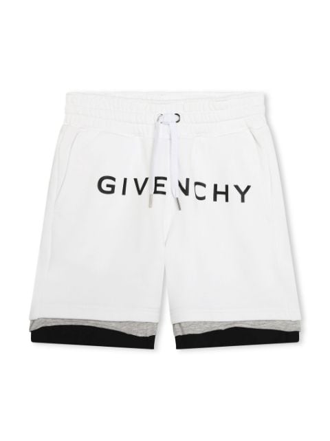 Givenchy Kids logo-print track shorts