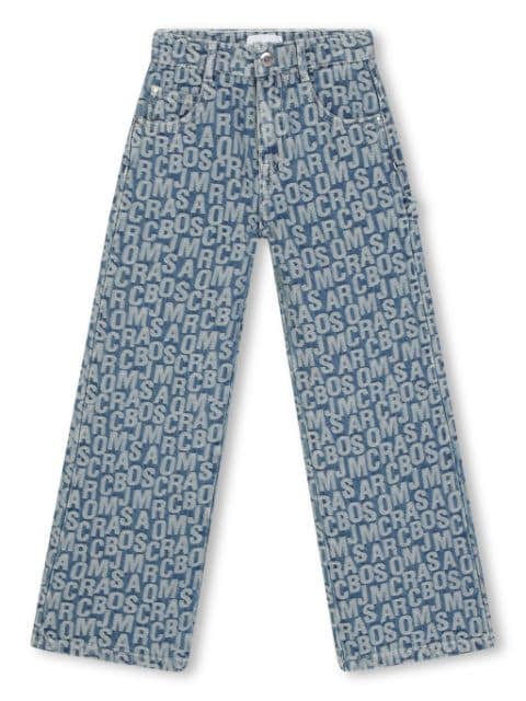 Marc Jacobs Kids logo-print straight-leg jeans