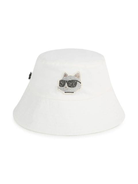 Karl Lagerfeld Kids Fischerhut mit Choupette-Verzierung