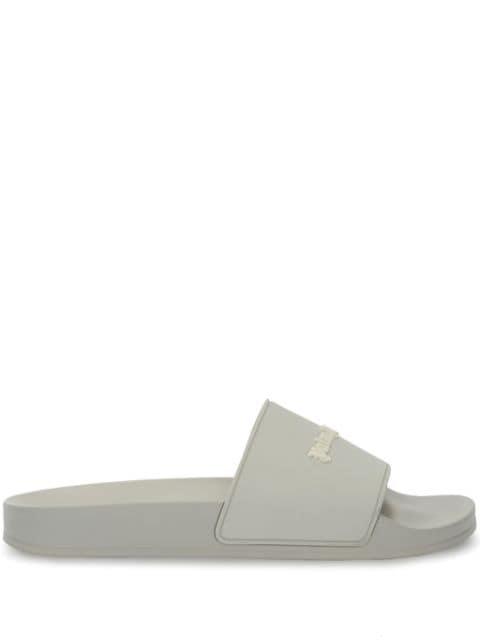 Palm Angels monogram-embossed pool slides