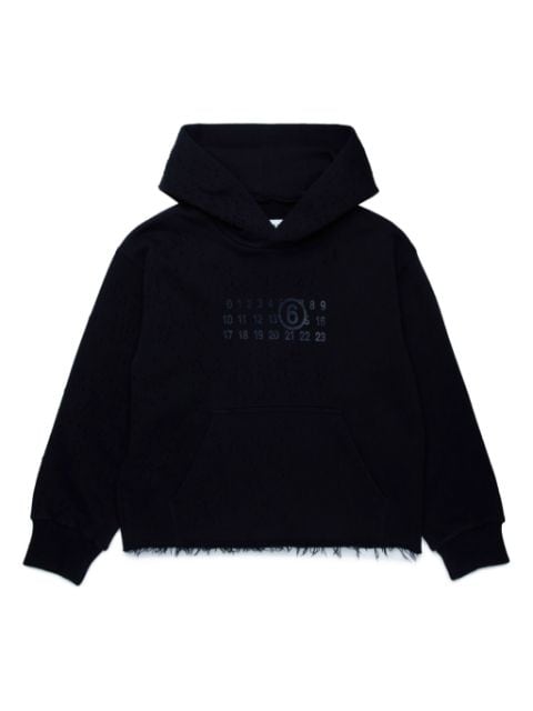 MM6 Maison Margiela Kids numbers-motif cotton hoodie