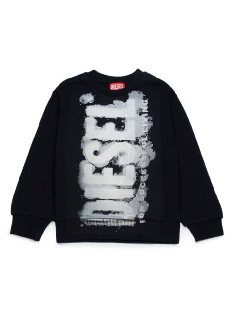 Diesel Kids crew-neck logo-print sweatshirt