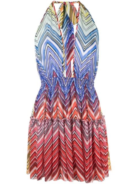 Missoni Zigzag-print tulle minidress