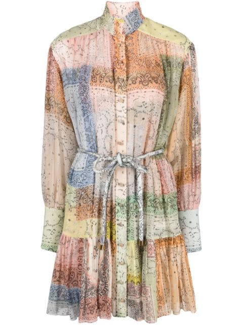 ZIMMERMANN Matchmaker Bandana Patch-print minidress