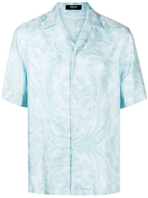 Versace Barocco-print silk shirt