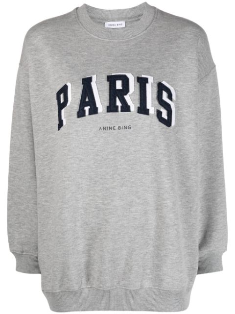 ANINE BING Paris crew-neck sweatshirt 