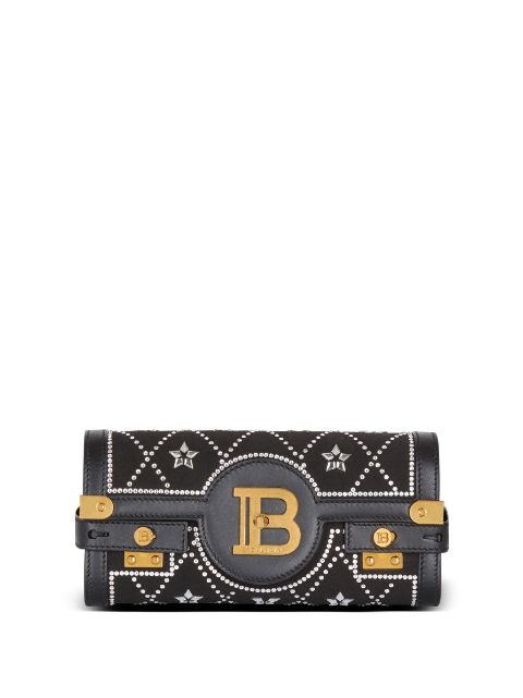 Balmain B-Buzz 23 leather clutch bag