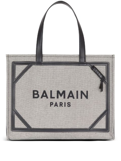 Balmain medium B-Army canvas tote bag