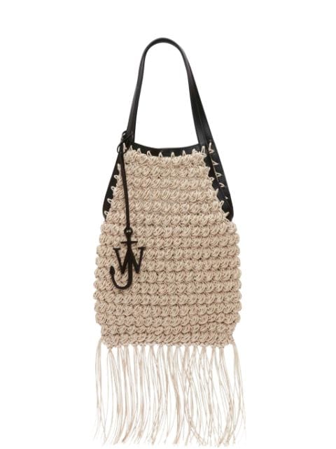 JW Anderson tote tejido con motivo de palomita de maíz