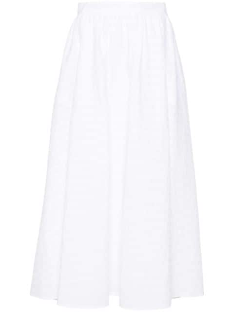 MSGM seersucker-embellished skirt