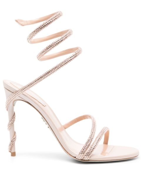 René Caovilla Margot 105mm crystal sandals