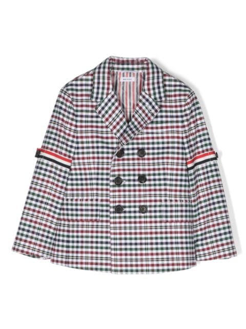 Thom Browne Kids blazer a cuadros gingham