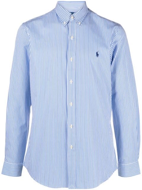 Polo Ralph Lauren embroidered-logo striped shirt