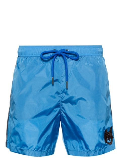 Moncler Bermuda de praia com listra lateral