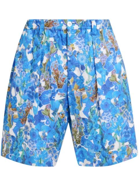 Marni floral-print cotton shorts