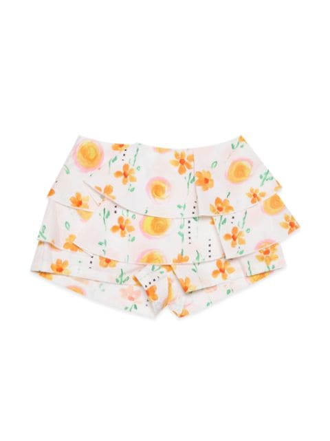 Marni Kids Sunny Day floral-print shorts