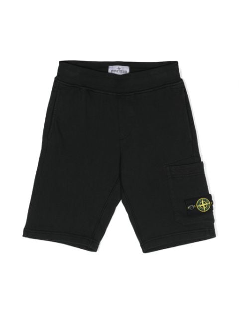 Stone Island Junior Shorts con applicazione Compass