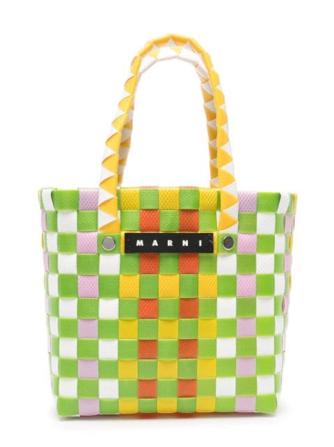 Marni Kids Market interwoven tote bag