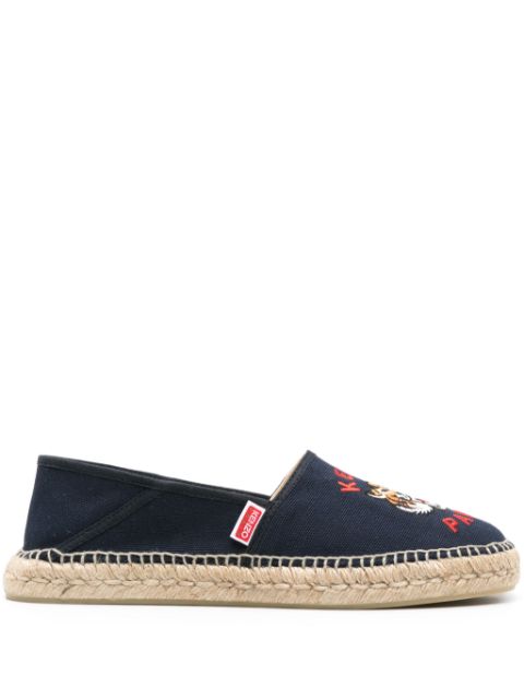 Kenzo tiger embroidered cotton espadrilles