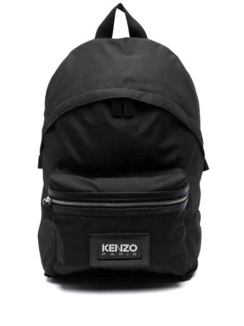 Kenzo logo-patch canvas backpack