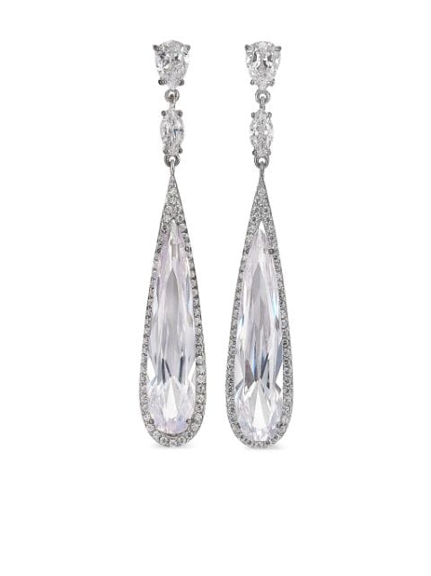 Anabela Chan boucles d'oreilles Shard en or vermeil blanc 18ct