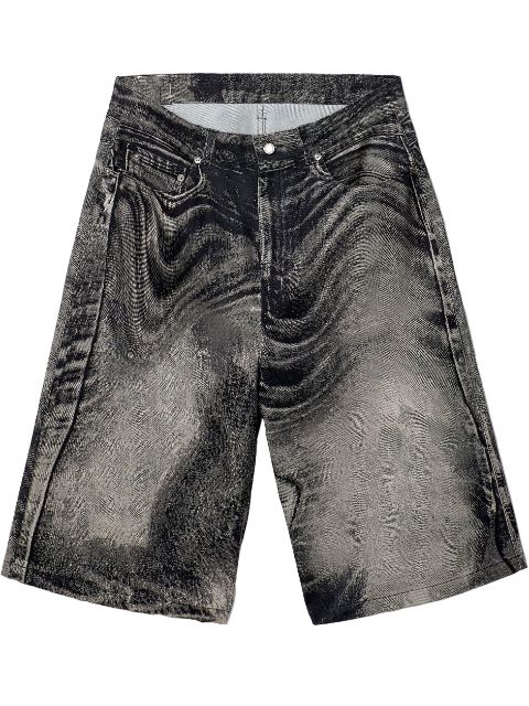 CamperLab abstract-print denim shorts