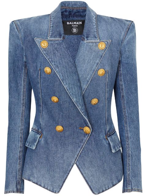 Balmain double-breasted denim jacket