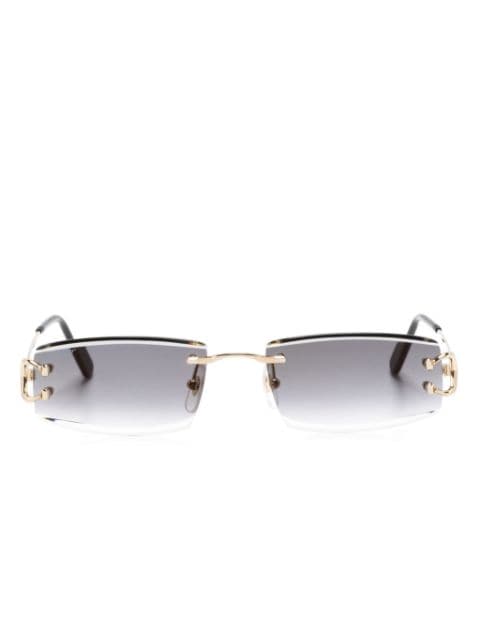 Cartier Eyewear rectangle-frame rimless sunglasses