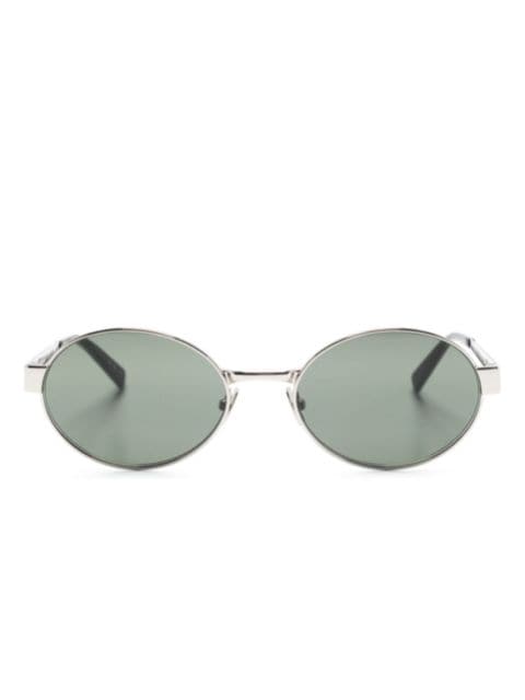 Saint Laurent Eyewear logo-engraved oval-frame sunglasses