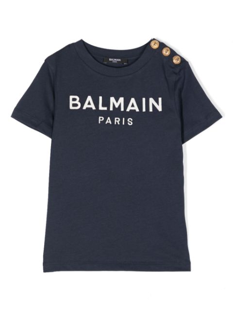 Balmain Kids logo-embroidered T-shirt