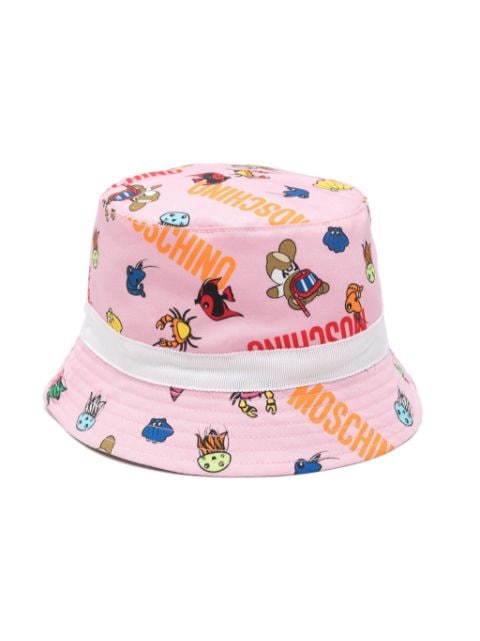 Moschino Kids eddy Bear cotton bucket hat