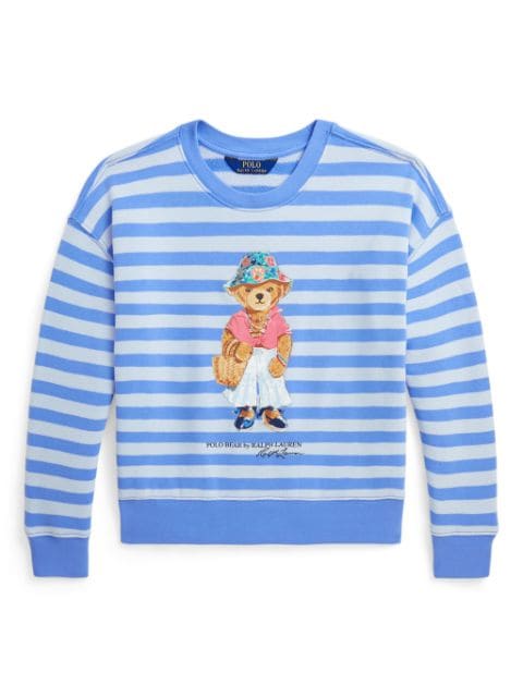 Ralph Lauren Kids Polo Bear-print fleece sweatshirt