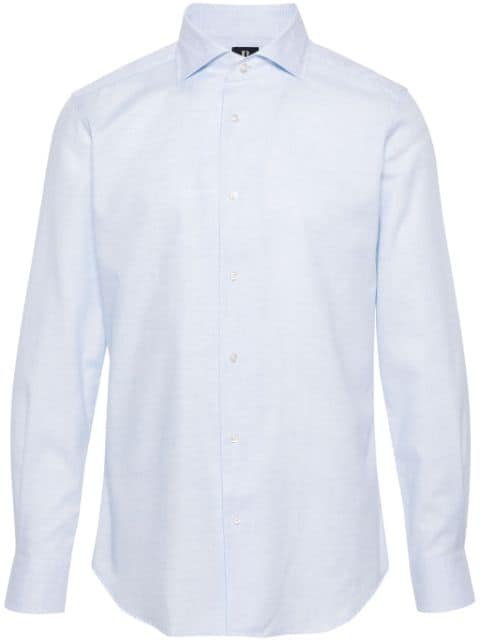 Boggi Milano dobby-weave cotton shirt