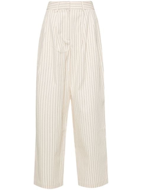 The Frankie Shop Ripley pinstriped wide-leg trousers