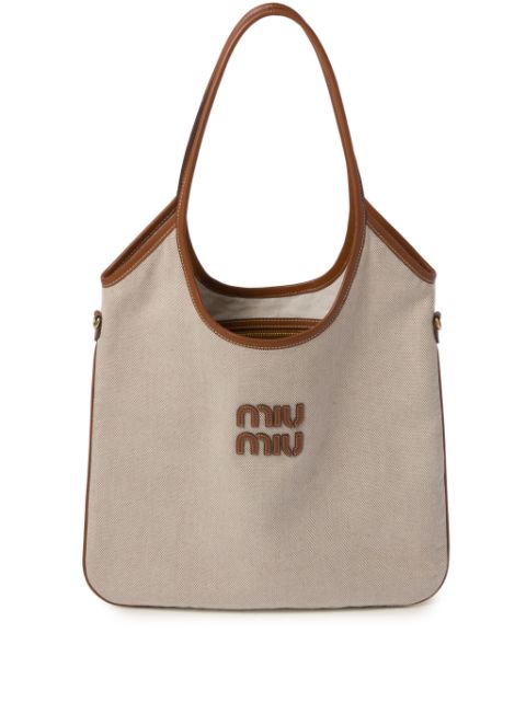 Miu Miu Ivy canvas tote bag